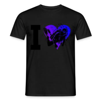 Plongée sous-marine Plongeur Plongée sous-marine Plongeur - T-shirt homme - noir - Devant - AI Model Male 178 light (178cm)