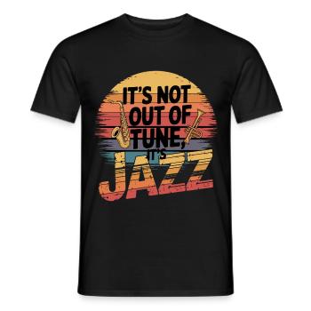It's Not Out Of Tune, It's Jazz 5 - Männer T-Shirt - Schwarz - Vorne - AI Model Male 178 light (178cm)