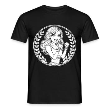 Singing Girl - Design pour enfants pour la chanteuse - T-shirt homme - noir - Devant - AI Model Male 178 light (178cm)
