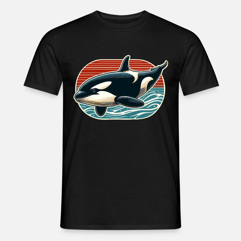 Orca Schwertwal - Männer T-Shirt - Schwarz
