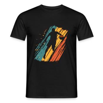 Basketball Basketballspieler Vintage - Männer T-Shirt - Schwarz - Vorne - AI Model Male 178 light (178cm)