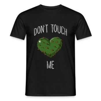 Dont touch me - Männer T-Shirt - Schwarz - Vorne - AI Model Male 178 light (178cm)