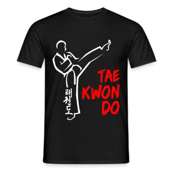 Taekwondo - Men's T-Shirt - black - Front - AI Model Male 178 light (178cm)