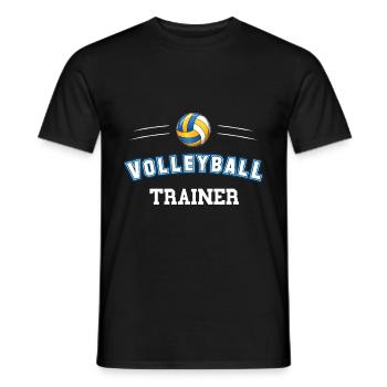 Volleyball Trainer Geschenk. - Männer T-Shirt - Schwarz - Vorne - AI Model Male 178 light (178cm)