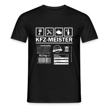 Car Master - Pictogram and Symbol Gift Idea - Men's T-Shirt - black - Front - AI Model Male 178 light (178cm)