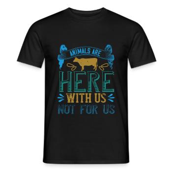 Vegan saying - gift for vegans - Men's T-Shirt - black - Front - AI Model Male 178 light (178cm)