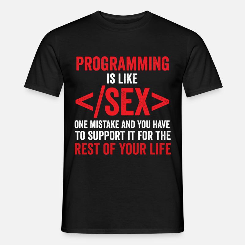 debugging programmer computer science computer nerd - Men’s T-shirt - black