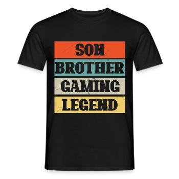 Jeu cadeau - Jeu fils de frère Jeux De Jeu - T-shirt homme - noir - Devant - AI Model Male 178 light (178cm)