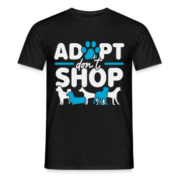 Adopt Don't Shop Tierretter Tierrechte - Männer T-Shirt - Schwarz - Vorne - AI Model Male 178 light (178cm)