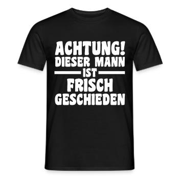 Geschieden Scheidung Scheidungsparty - Männer T-Shirt - Schwarz - Vorne - AI Model Male 178 light (178cm)