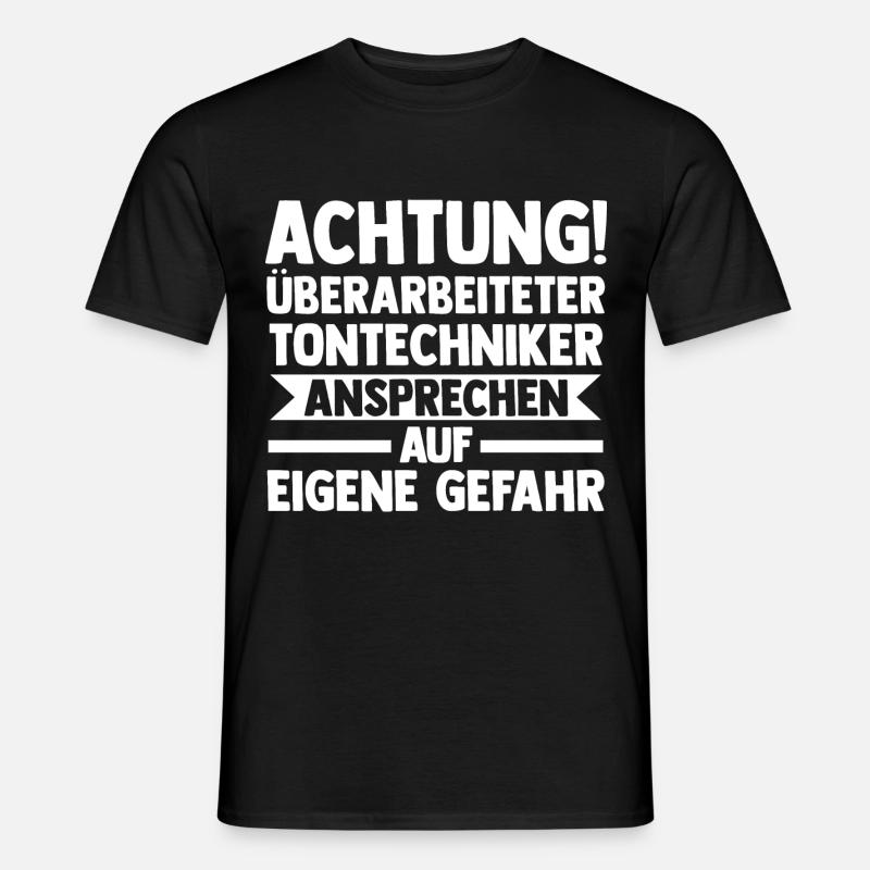 Toningenieur Tontechnik Tontechniker - Männer T-Shirt - Schwarz