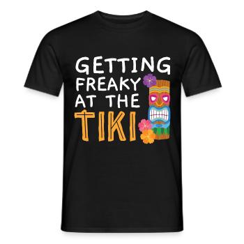 Go crazy at the Tiki Luau Party Tiki Bar - Men's T-Shirt - black - Front - AI Model Male 178 light (178cm)