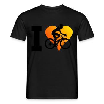 Vélo Vélo Vélo VTT Cycliste - T-shirt homme - noir - Devant - AI Model Male 178 light (178cm)