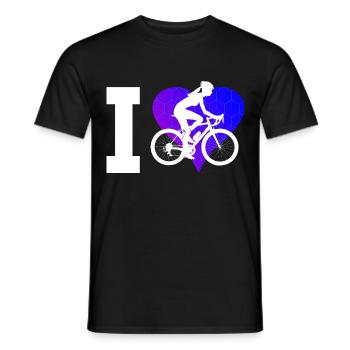 Bike Cycling Velo Mountain Bike Men - Men's T-Shirt - black - Front - AI Model Male 178 light (178cm)