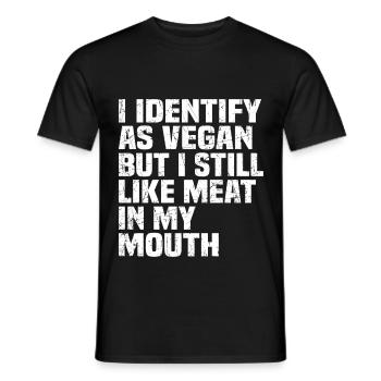 I Identify As Vegan Lustiger Spruch - Männer T-Shirt - Schwarz - Vorne - AI Model Male 178 light (178cm)