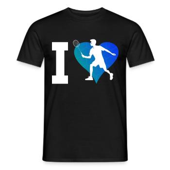 Badminton Hommes Squash Badminton Joueurs Badminton - T-shirt homme - noir - Devant - AI Model Male 178 light (178cm)