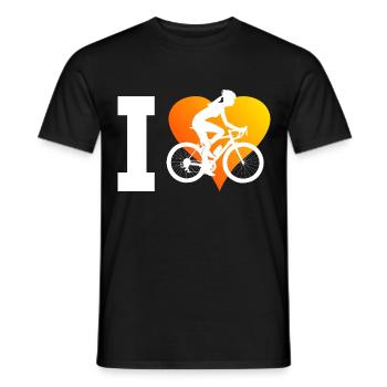 Women's Cycling Mountain Bike Men - Men's T-Shirt - black - Front - AI Model Male 178 light (178cm)