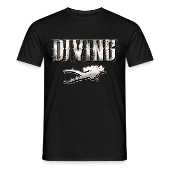 Taucher Tauchen - Männer T-Shirt - Schwarz - Vorne - AI Model Male 178 light (178cm)