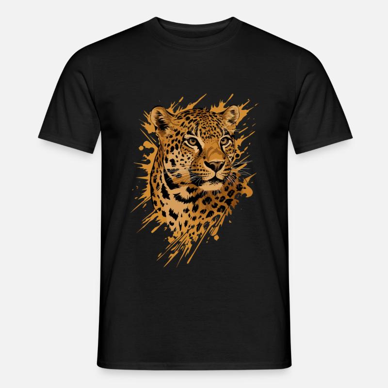 Leopard | Leopaden - Männer T-Shirt - Schwarz