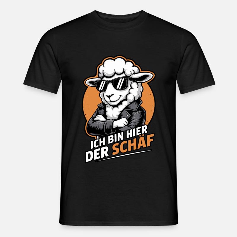 Chef Geschek | Teamleiter | Ich bin hier der Schäf - Männer T-Shirt - Schwarz