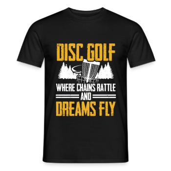 Disc Golf Discgolf - T-shirt homme - noir - Devant - AI Model Male 178 light (178cm)