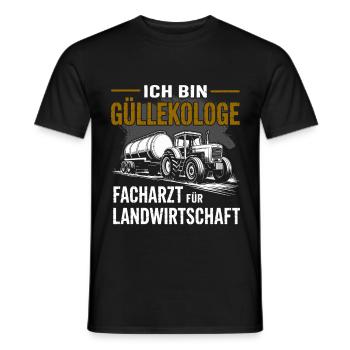 Ich bin Güllekologe Landwirtschaft | Landwirt - Männer T-Shirt - Schwarz - Vorne - AI Model Male 178 light (178cm)