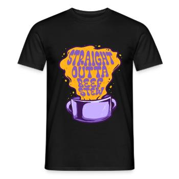 Gulasheintopf Straight Outta Beef Stew - Männer T-Shirt - Schwarz - Vorne - AI Model Male 178 light (178cm)