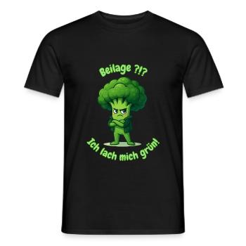 Beilage?!? Ich lach mich grün – Brokkoli - Männer T-Shirt - Schwarz - Vorne - AI Model Male 178 light (178cm)