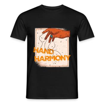 Puppeteer Ventriloquist Hand Harmony - Men's T-Shirt - black - Front - AI Model Male 178 light (178cm)