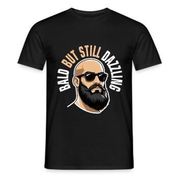 Glatze Glatzkopf chauve mais toujours éblouissant - T-shirt homme - noir - Devant - AI Model Male 178 light (178cm)