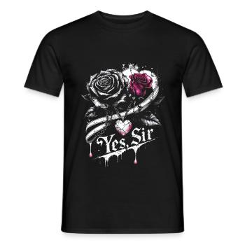 Dark Romance Booktok Yes, Sir - Männer T-Shirt - Schwarz - Vorne - AI Model Male 178 light (178cm)