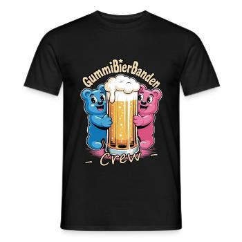 GummiBierBanden Crew | Beer Time | Bier - Männer T-Shirt - Schwarz - Vorne - AI Model Male 178 light (178cm)