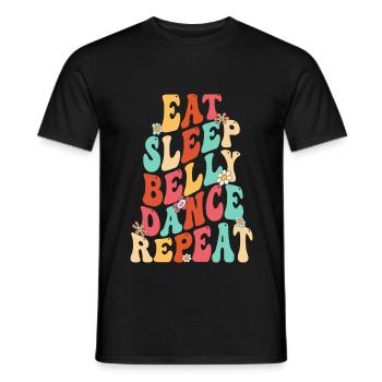 Danse orientale Danse orientale Manger dormir Danse orientale - T-shirt homme - noir - Devant - AI Model Male 178 light (178cm)