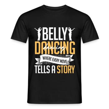 Belly Dance Belly Dancer - Men's T-Shirt - black - Front - AI Model Male 178 light (178cm)