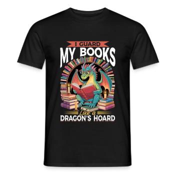 Fantasy Book reading Mythical Creatures - Männer T-Shirt - Schwarz - Vorne - AI Model Male 178 light (178cm)