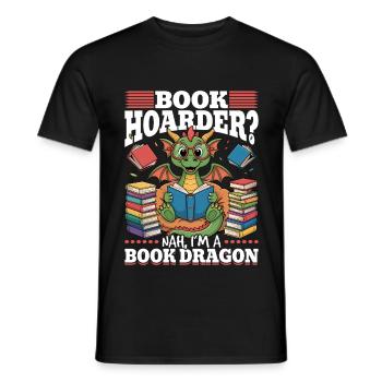 Fantasy Book reading Mythical Creatures - Männer T-Shirt - Schwarz - Vorne - AI Model Male 178 light (178cm)