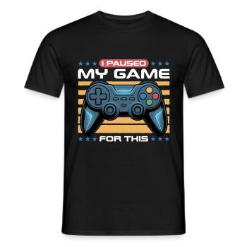 Gamer Gaming Controller Video Game - Männer T-Shirt - Schwarz - Vorne - AI Model Male 178 light (178cm)