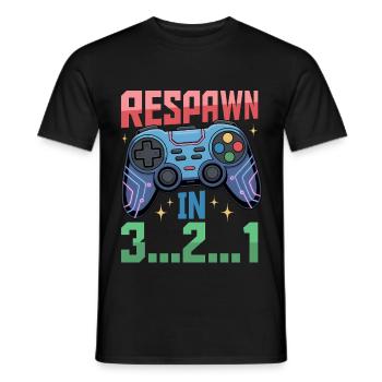 Gamer Gaming Controller Video Game - Männer T-Shirt - Schwarz - Vorne - AI Model Male 178 light (178cm)