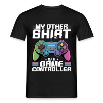 Gamer Gaming Controller Video Game - Männer T-Shirt - Schwarz - Vorne - AI Model Male 178 light (178cm)
