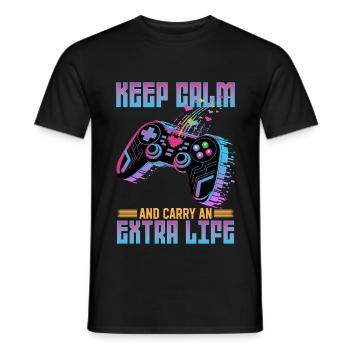 Gamer Gaming Controller Video Game - Männer T-Shirt - Schwarz - Vorne - AI Model Male 178 light (178cm)