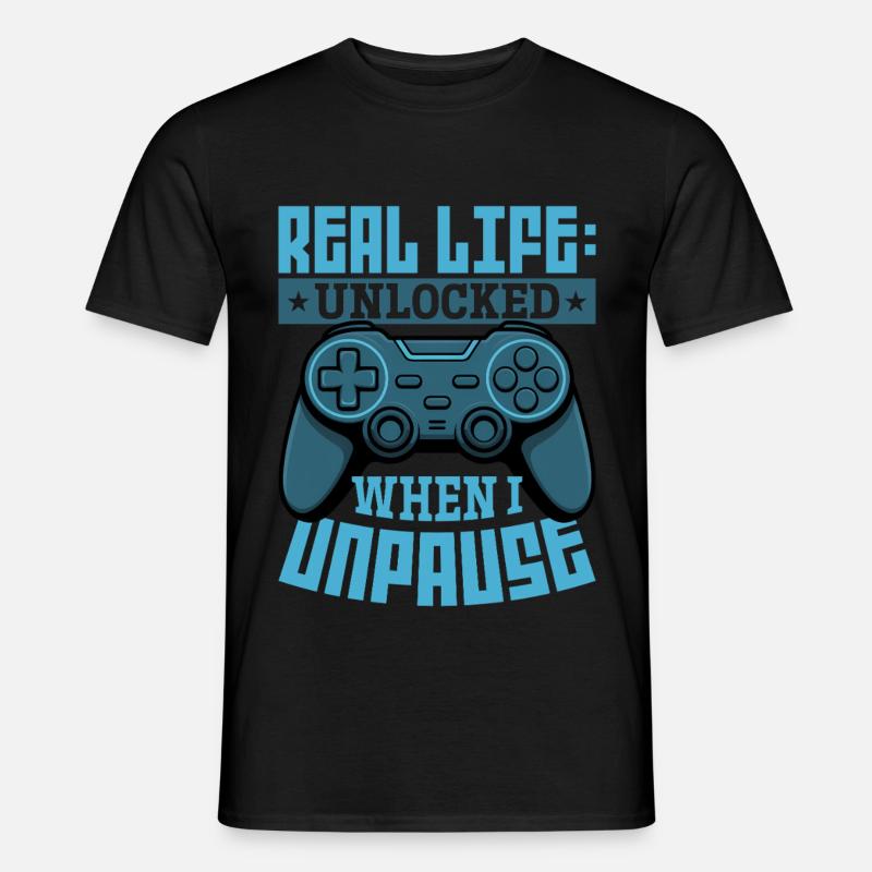 Gamer Gaming Controller Video Game - Männer T-Shirt - Schwarz
