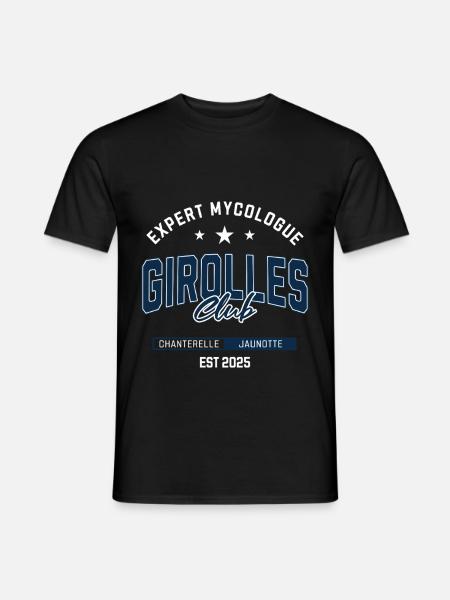 Expert mycologue girolles club - T-shirt homme - noir