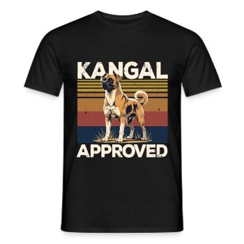 Kangal Approved Hund - Männer T-Shirt - Schwarz - Vorne - AI Model Male 178 light (178cm)