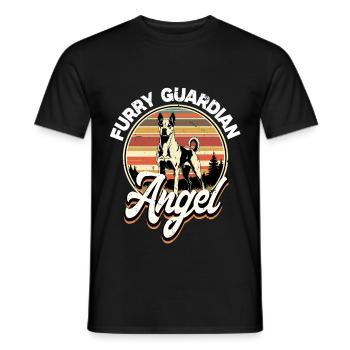 Kangal chien à fourrure ange gardien - T-shirt homme - noir - Devant - AI Model Male 178 light (178cm)