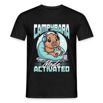 Gamer Gaming Capybara Video Game - Männer T-Shirt - Schwarz - Vorne - AI Model Male 178 light (178cm)
