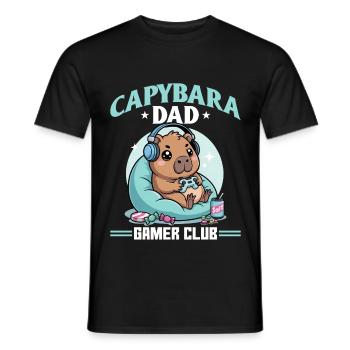 Gamer Gaming Capybara Video Game - Männer T-Shirt - Schwarz - Vorne - AI Model Male 178 light (178cm)