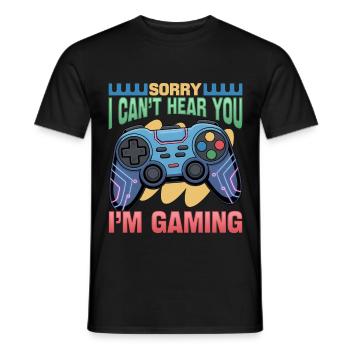 Gamer Gaming Controller Video Game - Männer T-Shirt - Schwarz - Vorne - AI Model Male 178 light (178cm)