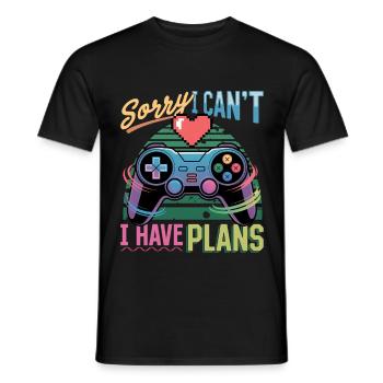 Gamer Gaming Controller Jeu Vidéo - T-shirt homme - noir - Devant - AI Model Male 178 light (178cm)