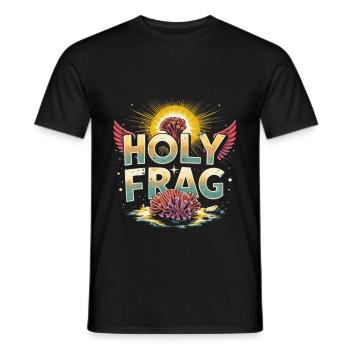 Reproduction de corail Éleveur de corail Holy Frag - T-shirt homme - noir - Devant - AI Model Male 178 light (178cm)