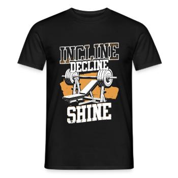 Chest Training Bodybuilder Incline Decline - Men's T-Shirt - black - Front - AI Model Male 178 light (178cm)